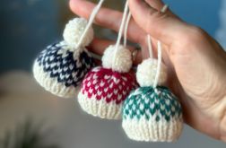 OZDOBY CHOINKOWE, DEKORACJE ŚWIĄTECZNE, 3 SZT