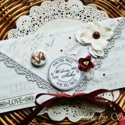 Kopertówka z okazji ślubu-bordowa rapsodia''