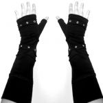 Rękawiczki czarne rockowe mitenki - Rękawiczki mitenki czarne rockowe