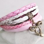 Pink with bow ! bransoletka - 