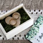 Małe pudełko na obrączki - Personalizowane - Małe personalizowane pudełko na obrączki rózne wzory eukaliptus kwiaty obrączki