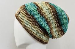 Czapka przejściowa cienka beanie smerf bawełna 37