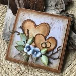 031,Kartka na ślub w pudełku z sercami - 031,Kartka na ślub w pudełku z sercami