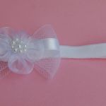 Opaska niemowlęca - "Kokardka w bieli" - zamówienie  madzia199353  - 