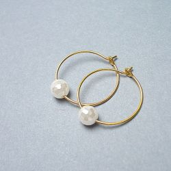 Alloys Collection /one pearl/ white vol.2 - kolczyki