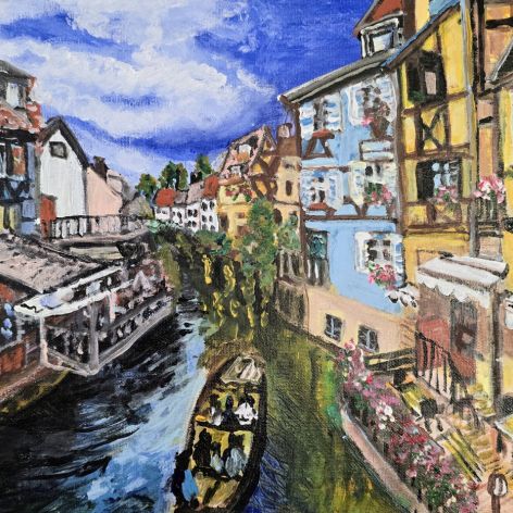 Alzacja,  akryl na płótnie,  30x40x1cm 