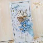 Kartka komunijna pamiątka "LovelyBlue2"GOTOWA - 