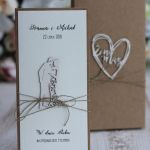 Rustykalna kartka ślubna z pudełkiem 11 - stylowa kartka ślubna