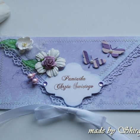 Pamiątka Chrztu św. - 'fiołkowy ogród''