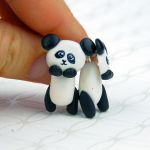 Kolczyki panda-dwustronne - 