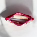 Kosmetyczka L "Delikatne piórko" płaska - Podszewka