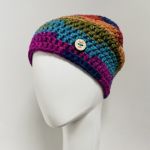 Gruba czapka beanie smerf kolorowa szydełkowa 8 - czapka beanie