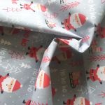 Tkanina bawełna-wzór świąteczny mikołaj - Wzór Mikołaj