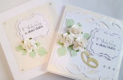 Kartka MŁODEJ PARZE kremowo-biała