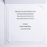 Elegancka kartka na Komunię biało-granatowa - Kartka komunijna z personalizacją i życzeniami