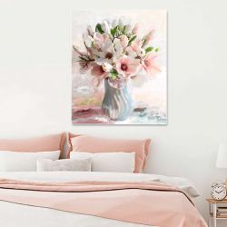Obraz na płótnie magnolie w wazonie, 80 x 100