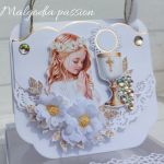 Torebeczka na komunię - kartka gratulacyjna - 