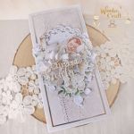 Kartka na chrzest pamiątka "Cherished" GOTOWA - 