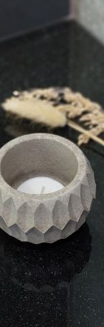 Świecznik na tealighty z betonu MR handmade szesciobok