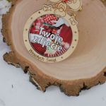 Bombka drewniana na choinkę z Twoim zdjęciem - wzór renifer
