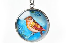 Orange bird naszyjnik z ilustracją
