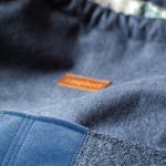 Granatowa duża torba z kominem - 