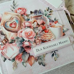 Kartka na Dzień Matki w różach