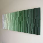 Obraz drewniany 3D Mozaika "Zielony spokój" - 