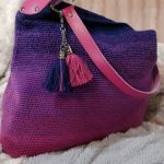 torba OLA (róż-fiolet-granat) - torba OLA z boku