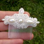Ozdoba do włosów grzebień Ecru - 