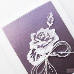 Kartka NA URODZINY - fioletowa róża - Kartka na urodziny - fioletowa róża