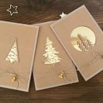 3 Kartki świąteczne eco z dzwoneczkami - 