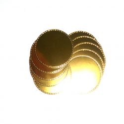 Podkładki - koło (9,1cm) - złoty - 10 szt.
