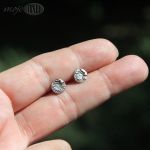 Drobniusie kwiatuszki - malutkie srebrne kolczyki
