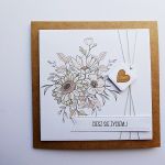 Minimalistyczna kartka na urodziny handmade - Minimalistyczna kartka urodzinowa