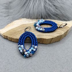 „BLUEBELLE” kolczyki szydełkowe