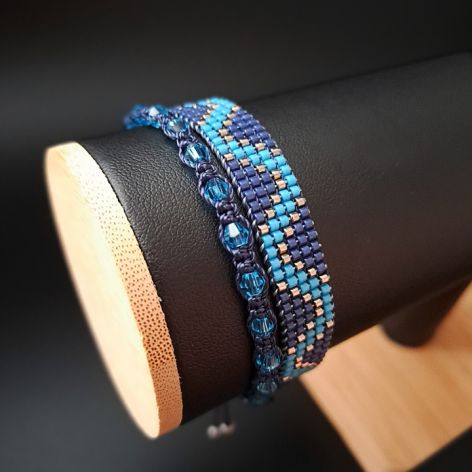 Niebieski Komplet Bransoletek