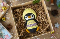 Mały pingwinek w pudełku, Zabawka na prezent, Prezent na Mikołaja