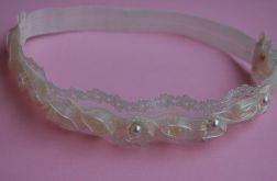 Opaska niemowlęca - Diadem w złamanej bieli