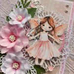 Kartka urodzinowa z wróżką dla dziewczynki - detale