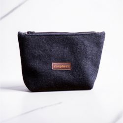 Kosmetyczka MAXI z grafitowego flauszu