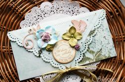 Kopertówka z okazji ślubu-hortensje w ogrodzie