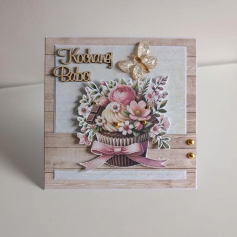 Kartka na Dzień Babci z kwiatami 2