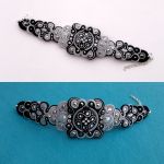 Bransoletka Srebro & Czerń  - 