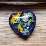 Magnes z żywicy na lodówkę - Lawendowe Serce Natury - 2