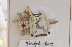 Kartka świąteczna ze sweterkiem