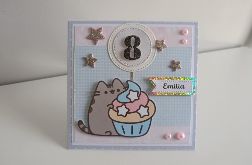 Kartka na urodziny Pusheen z personalizacją