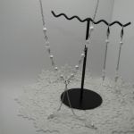 Komplet ze stali szlachetnej srebrny - 