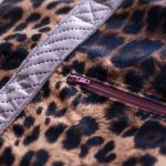 Brązowo-beżowa shopperka z weluru w panterkę - 