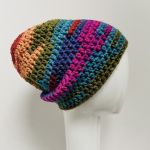 Gruba czapka beanie smerf kolorowa szydełkowa 13 - czapka beanie